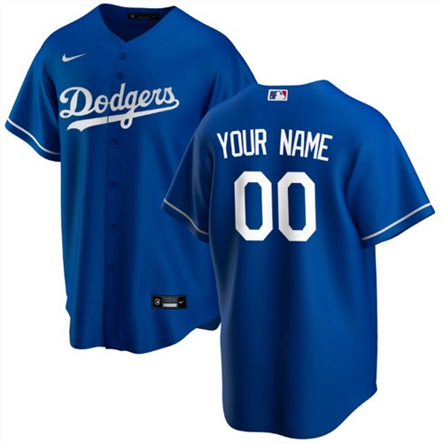 Men's Los Angeles Dodgers Customized Blue MLB Stitched Jersey